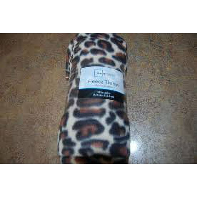 Mainstays Fleece Cheetah Throw, 1 Each