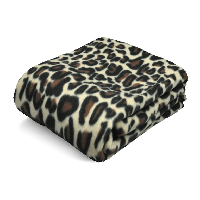 Mainstays Fleece Leopard Throw 1 Each Walmart