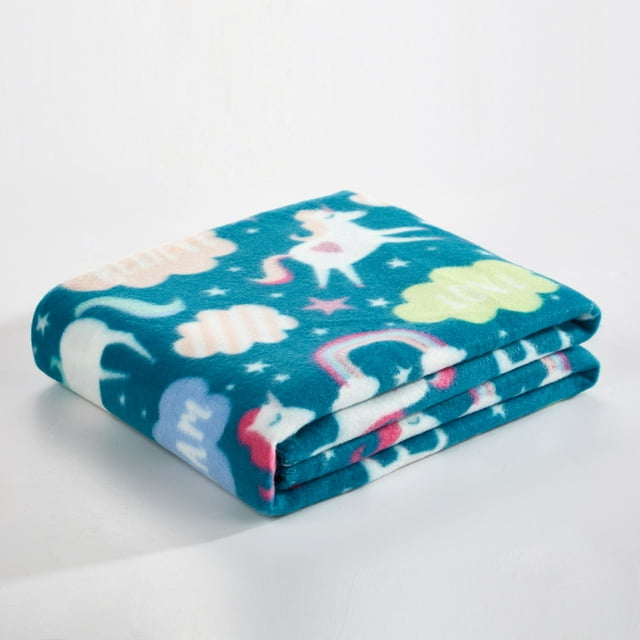 Mainstays Fleece Plush Throw Blanket, 50" x 60", Pink