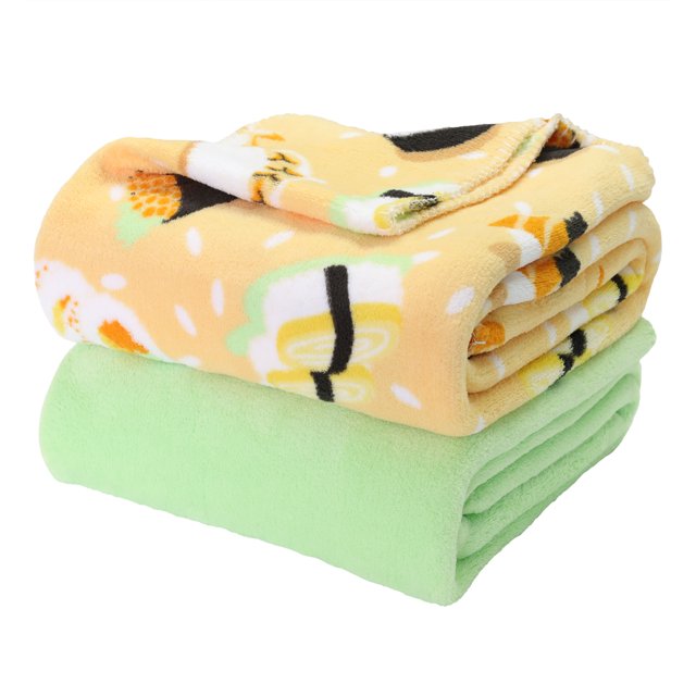 Mainstays Fleece Plush Throw Blanket, 50" x 60", Sushi Roll, 2Pack