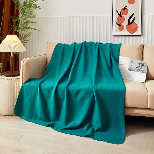 Mainstays Fleece Teal Solid Throw Blanket 50" x 60"