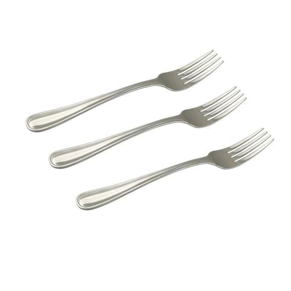 Mainstays Fleetline 3 Piece Stainless Steel Dinner Fork Set Silver