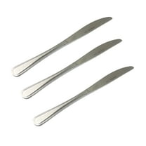 Mainstays Fleetline Stainless Steel Adult Dinner Knife, 3 Piece Set, Silver