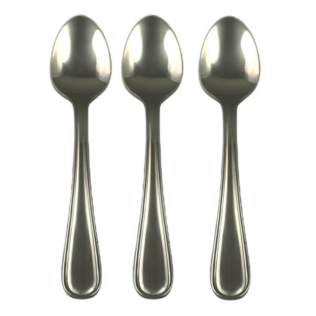 Mainstays Fleetline Stainless Steel Dinner Spoon,3Piece Set, Silver