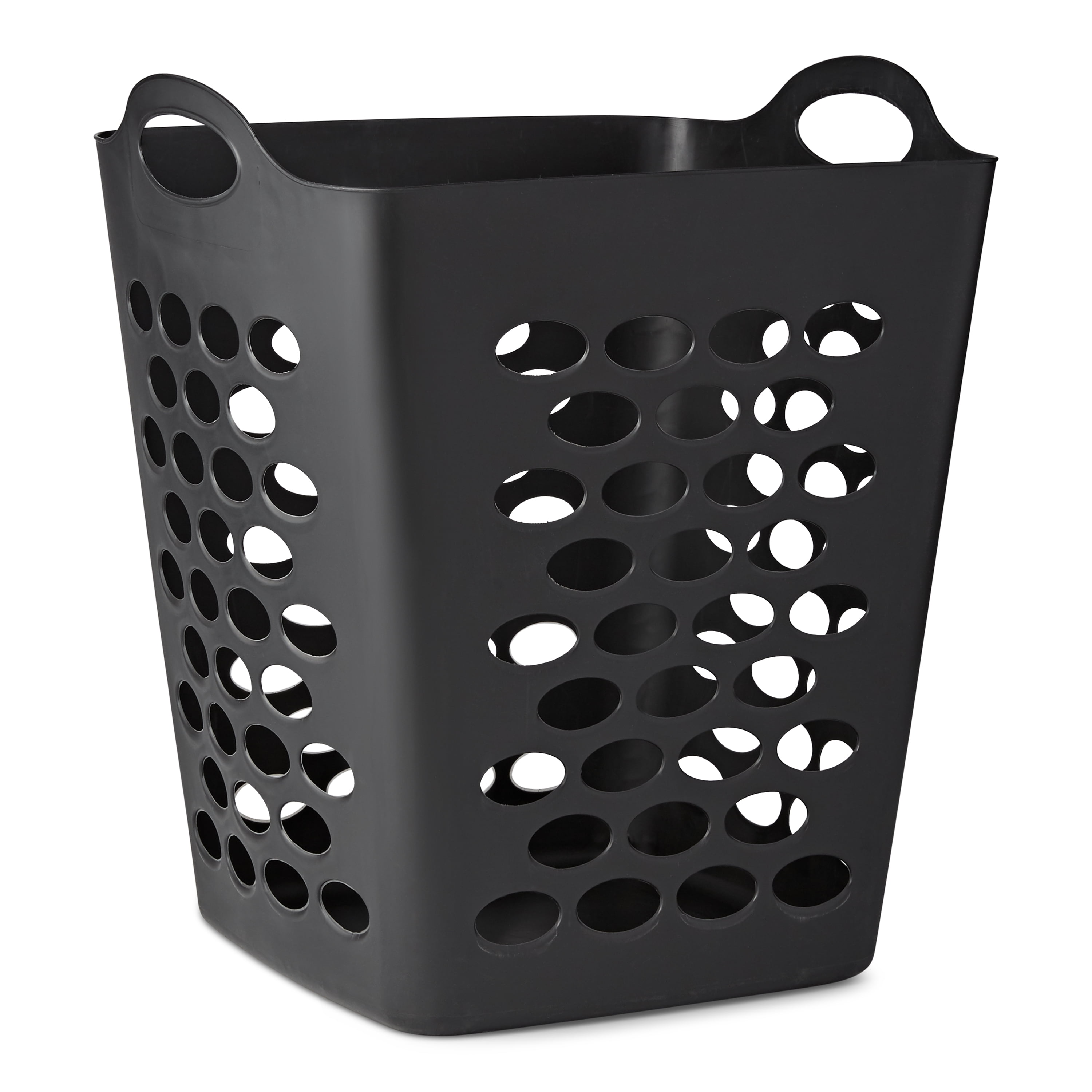 Mainstays Flex Square Laundry Hamper, Black