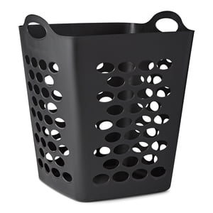 Mainstays Flexible Square Laundry Hamper, Black