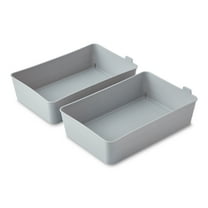 Mainstays Flexible Drawer Storage Organizers, Gray, 2 Pack