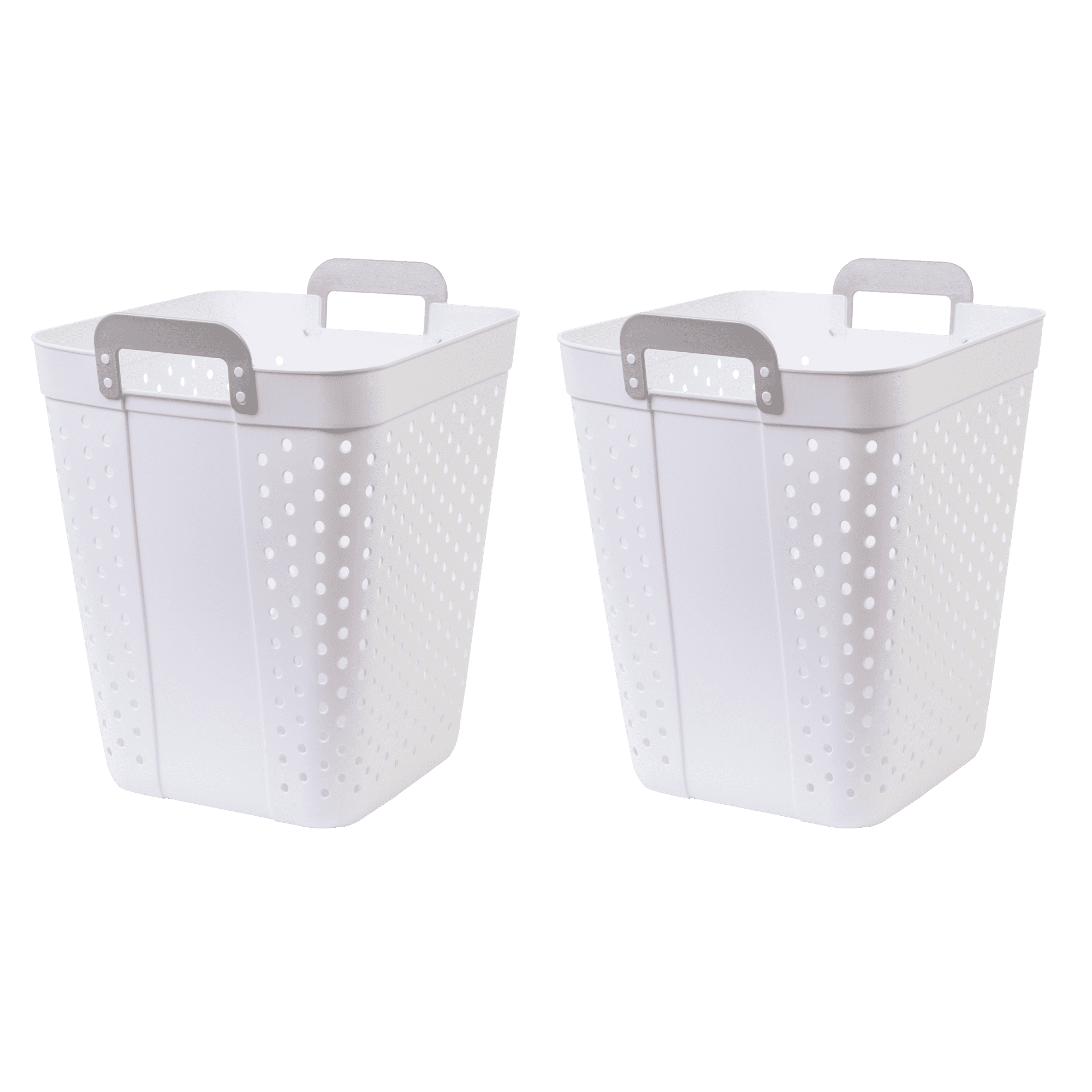 Mainstays Flexible Laundry Hamper with Handles, 2 Pack