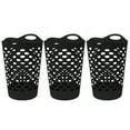 thumbnail image 1 of Mainstays Flexible Round Plastic Laundry Hamper, 3 Pack, Black, 1 of 8