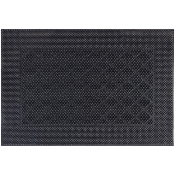 Mainstays Flexible Rubber Pin Doormat, Black, 24 in x 16 in