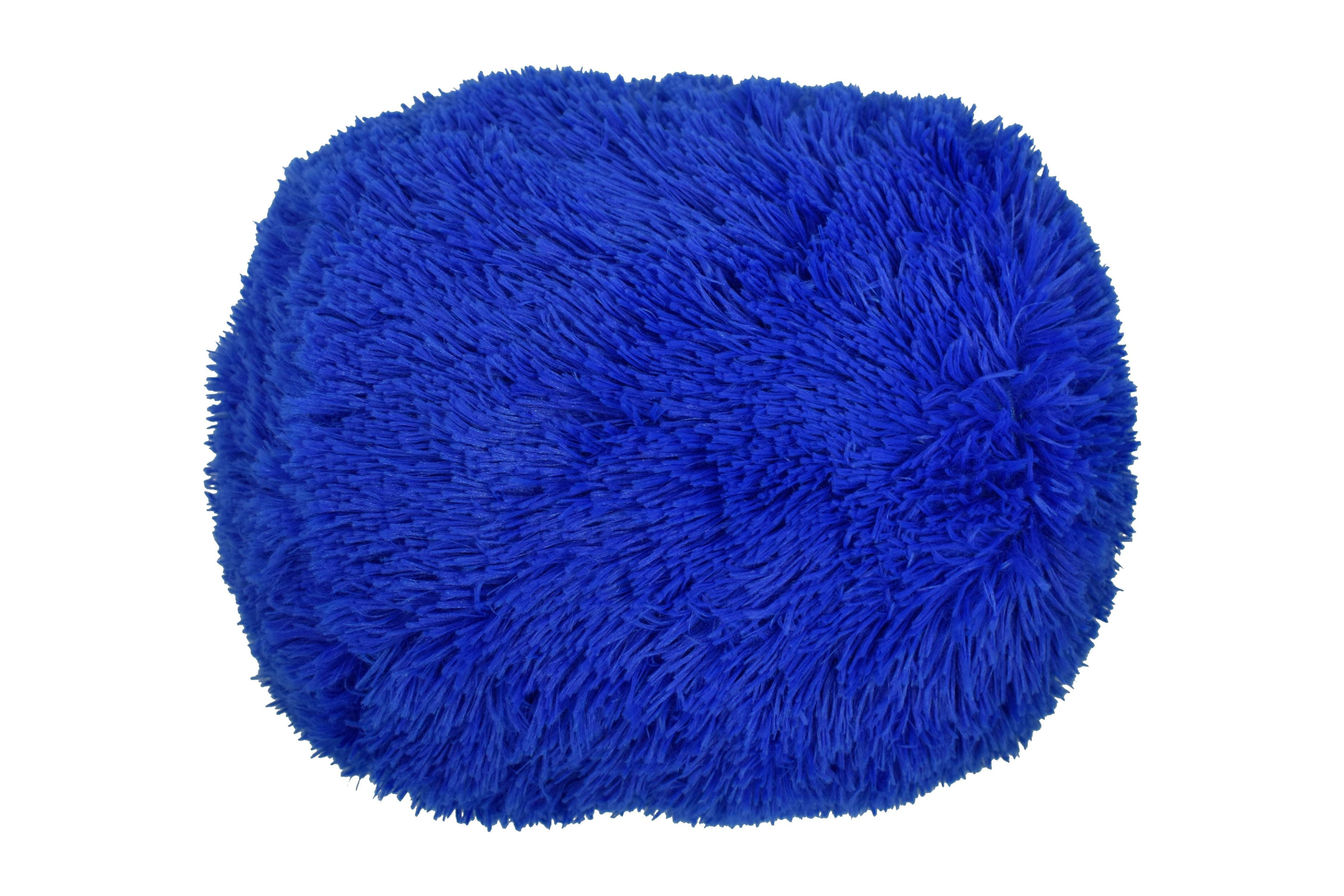 Mainstays Fluffy Shag Decorative Pillow Cobalt Walmart
