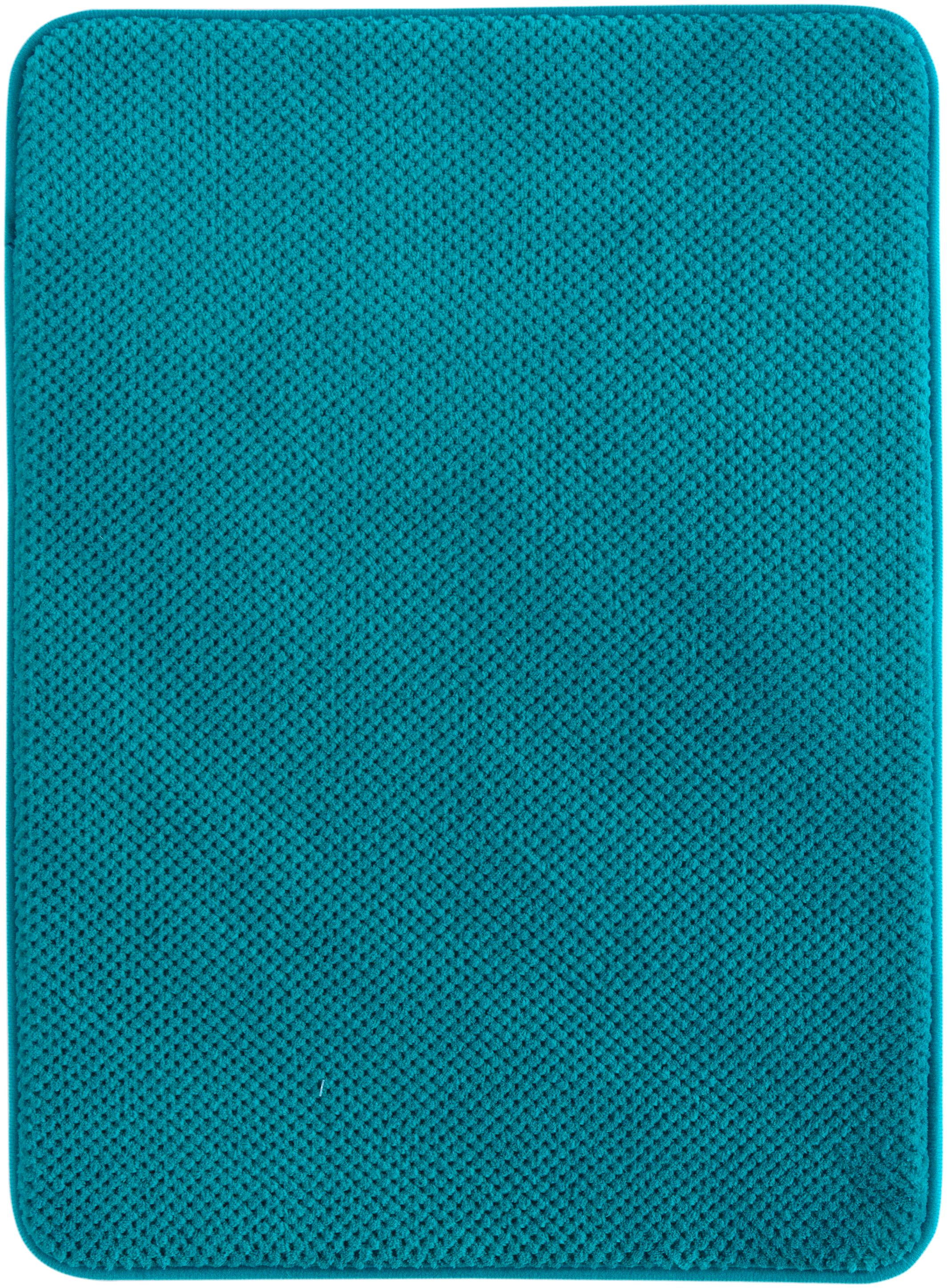 Mainstays Foam Bath Rug, Turquoise, 17" x 23.5"