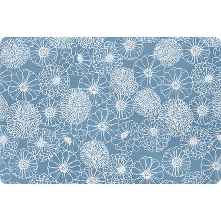 Mainstays Foam Floral Kitchen Floor Mat, Blue, 18" x 27"