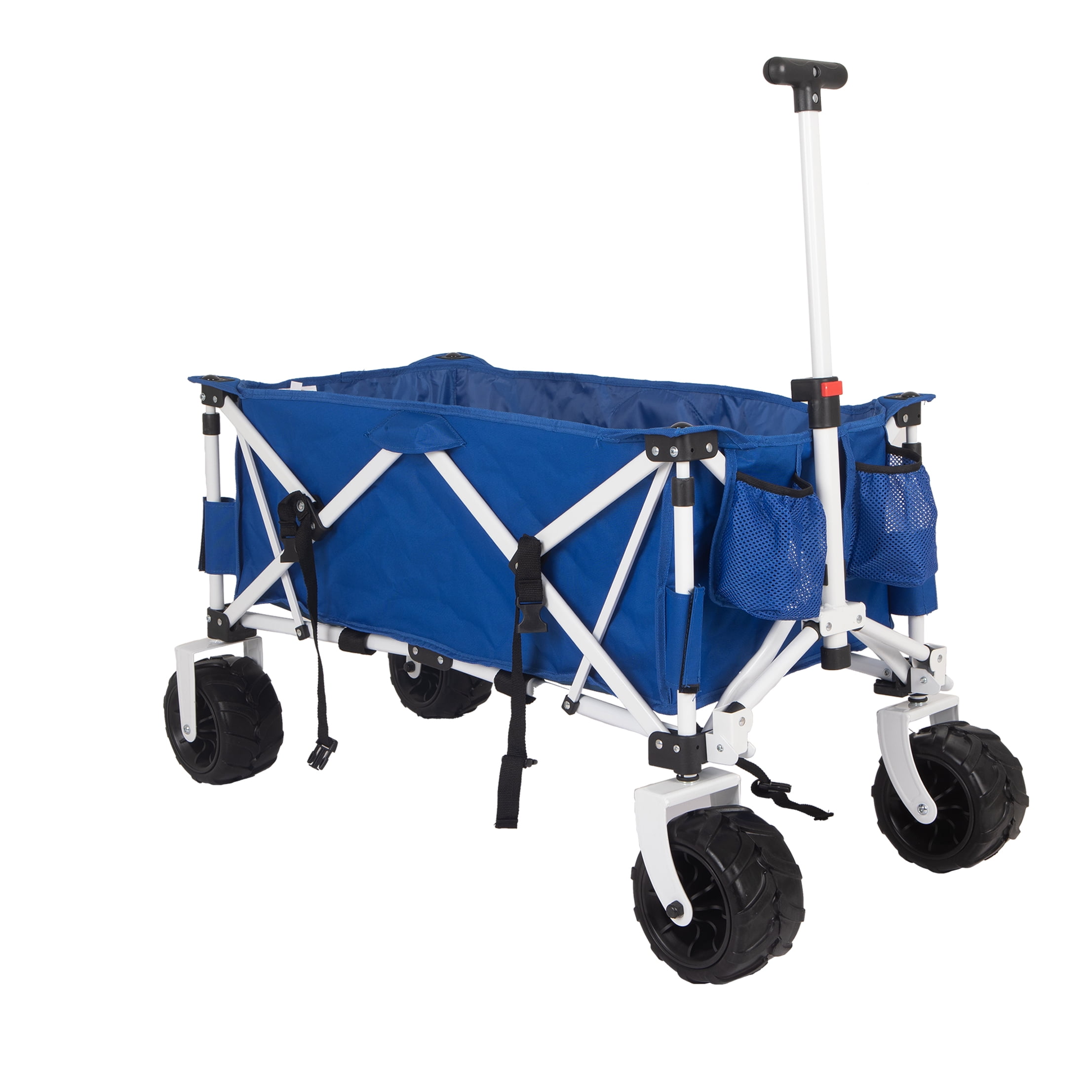 Mainstays Folding All-Terrain Wide-Track Wheeled Beach Wagon Blue メインステイ フォーディング オールテレイン ワイドトラック ビーチワゴン Mainstays 4\u0027 Fold-in-Half Adjustable Table | Easy Storage \u0026 Transportation  | 3 Height Adjustments