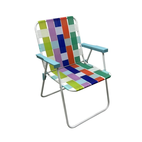 Mainstays Folding Beach Web Fabric Chair, Multicolor
