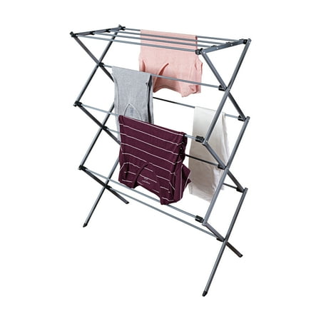 Mainstays Folding Metal Clothes Drying Rack, Silver