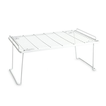 Mainstays Folding Metal Kitchen Pantry Organization Wire Shelf, White