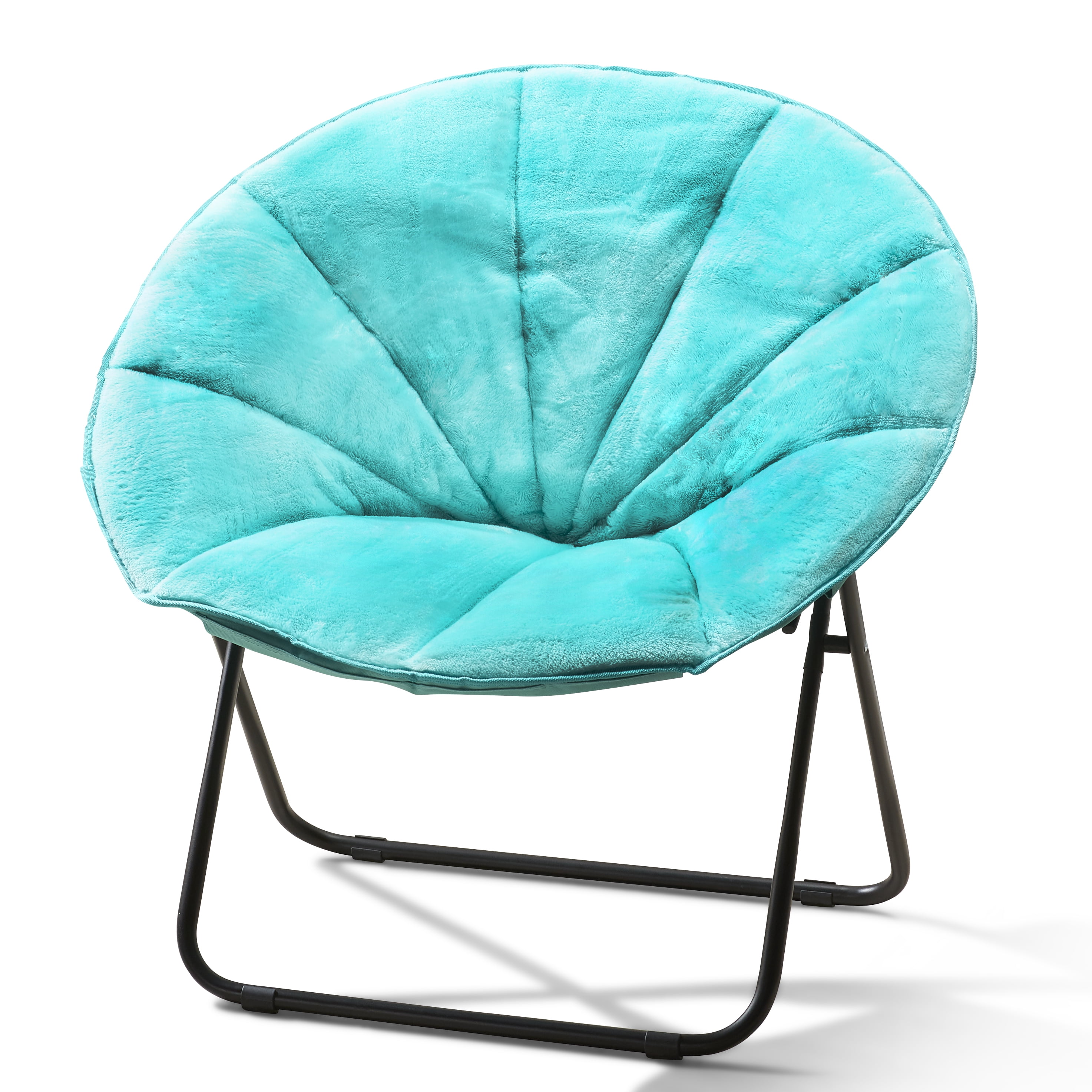 Mainstays Folding Plush Saucer Chair Multiple Colors Walmart