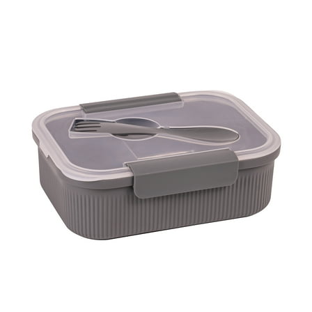 Mainstays Food Storage Container, Rectangle, Grey, 42oz Capacity