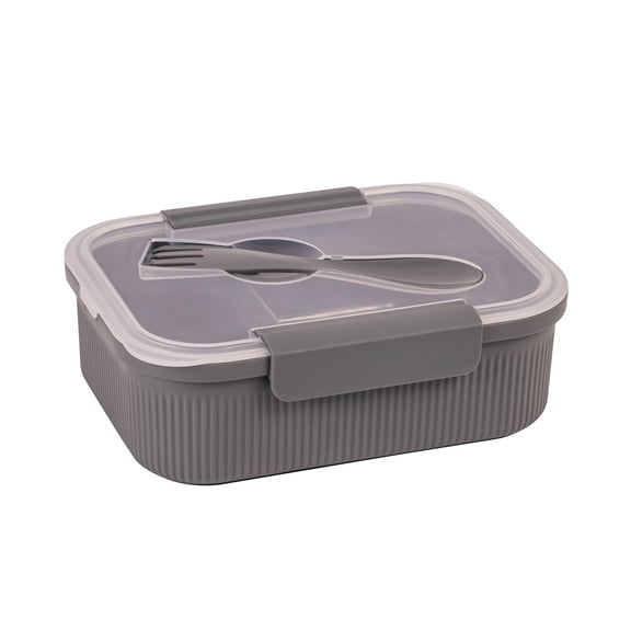 Mainstays Food Storage Container, Rectangle, Grey, 42oz Capacity