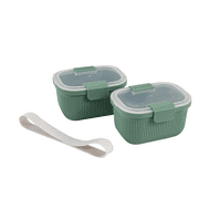 Mainstays Food Storage Snack Container, Plastic, Rectangle, Green, 19oz Capacity, Best Used for On-the-Go Snacks and Small Portions