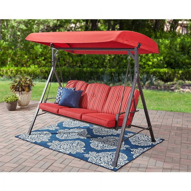 Mainstays Forest Hills Outdoor 3-Seat Cushion Swing