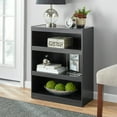 thumbnail image 1 of Mainstays Framed 3-Shelf Bookcase with Adjustable Shelves, True Black Oak, 1 of 7