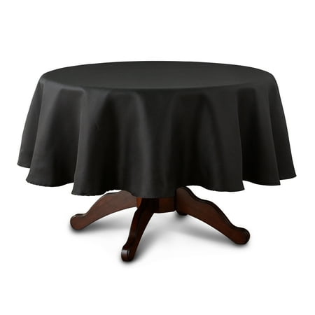 Mainstays Fraser Tablecloth, Rich Black, 70" Round