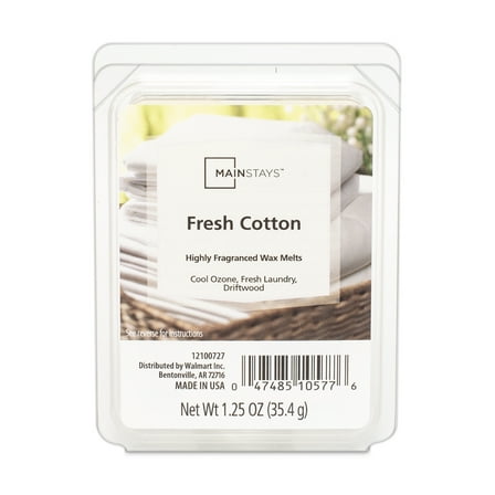 Mainstays Fresh Cotton Scent 6 Cube Wax Melt, 1.25 oz