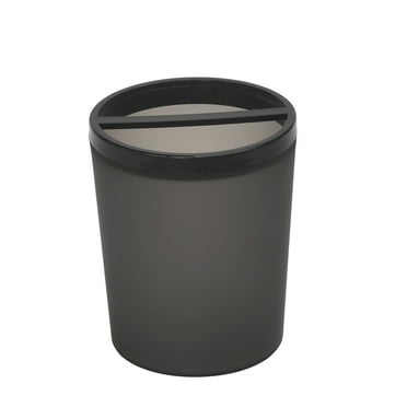 Mainstays Frosted Black Plastic Toothbrush Holder