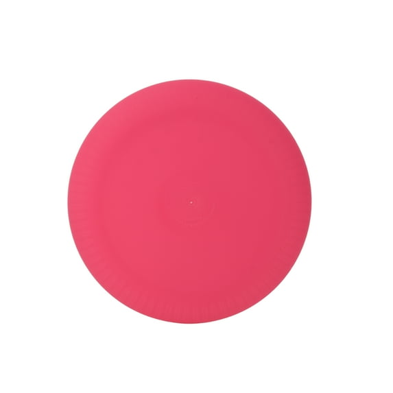 Mainstays - Fuchsia Pink Round Plastic Plate, Ribbed, 10.5 inch