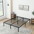 thumbnail image 1 of Mainstays Full 14" Heavy Duty Steel Slat Platform Bed Frame with Storage Space Under Frame, No Box Spring Required, Black, 1 of 12