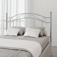 Mainstays Full/Queen Metal Headboard with Delicate Detailing, Pewter