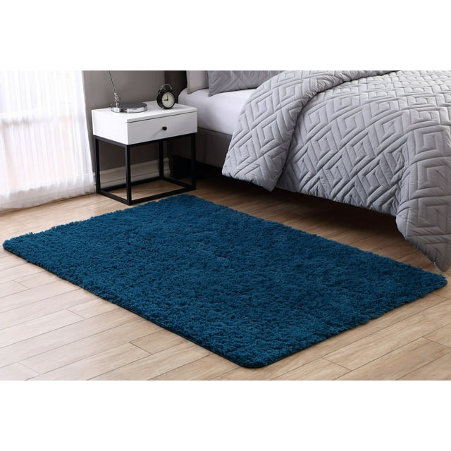 Mainstays Fuzzy Shag Area Rug, Multiple Colors and Sizes Available