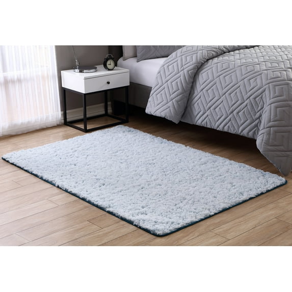 Mainstays Fuzzy Shag Area Rug, Multiple Colors and Sizes Available ...