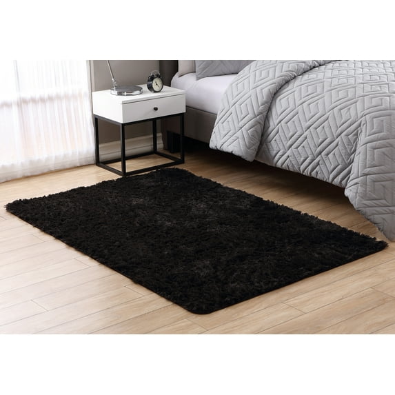 Mainstays Fuzzy Shag Area Rug, Multiple Colors and Sizes Available