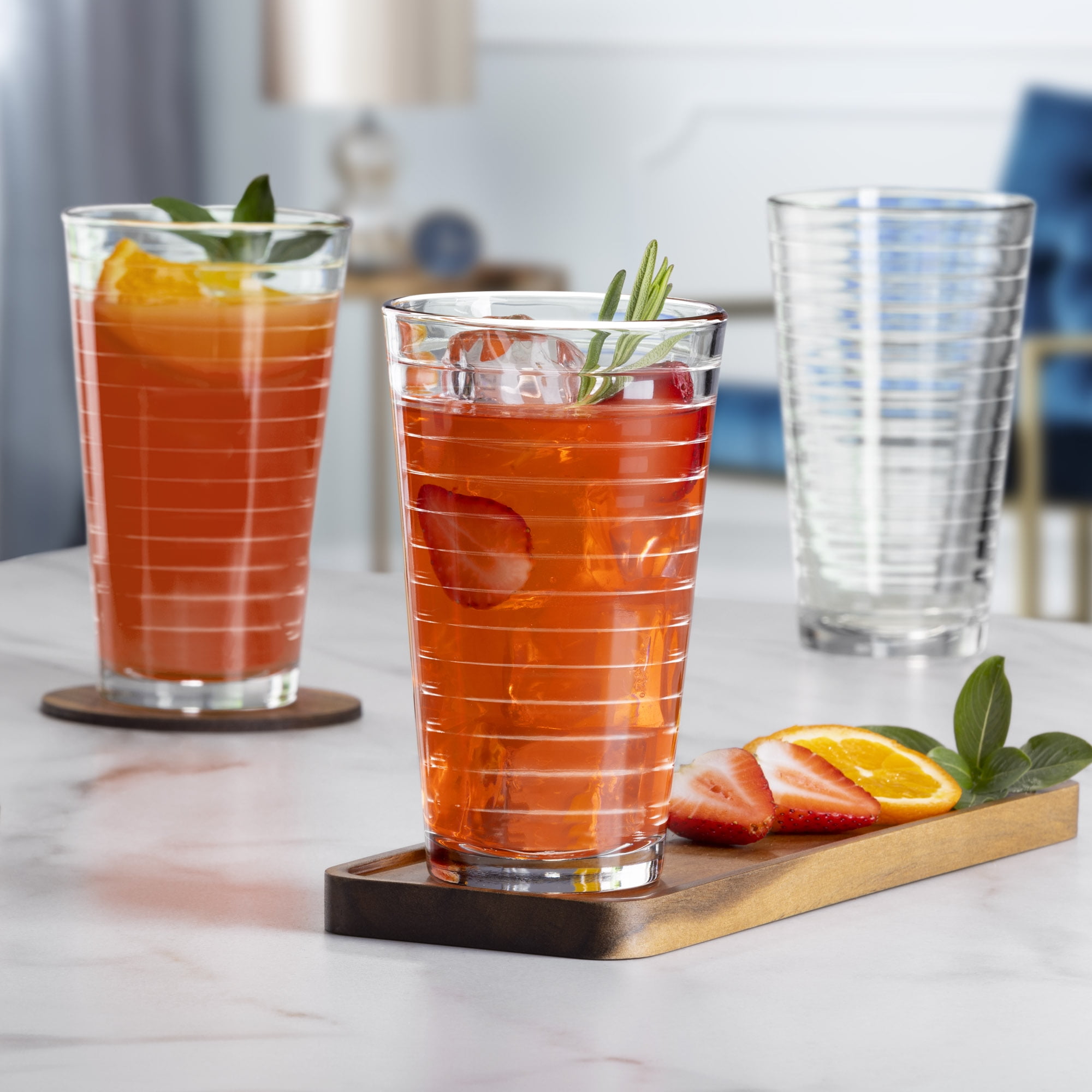 Mainstays 8-Piece Gallant High-Quality Drinking Glasses - Walmart.com