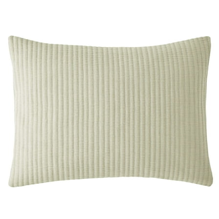 Mainstays King Pillow Sham - Green Matelasse, Cotton-Rich Decorative Bed Sham, 2 Pack