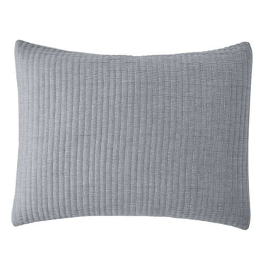 Mainstays Garment Wash Adult Matelasse 2 Piece King Shams Set-Grey