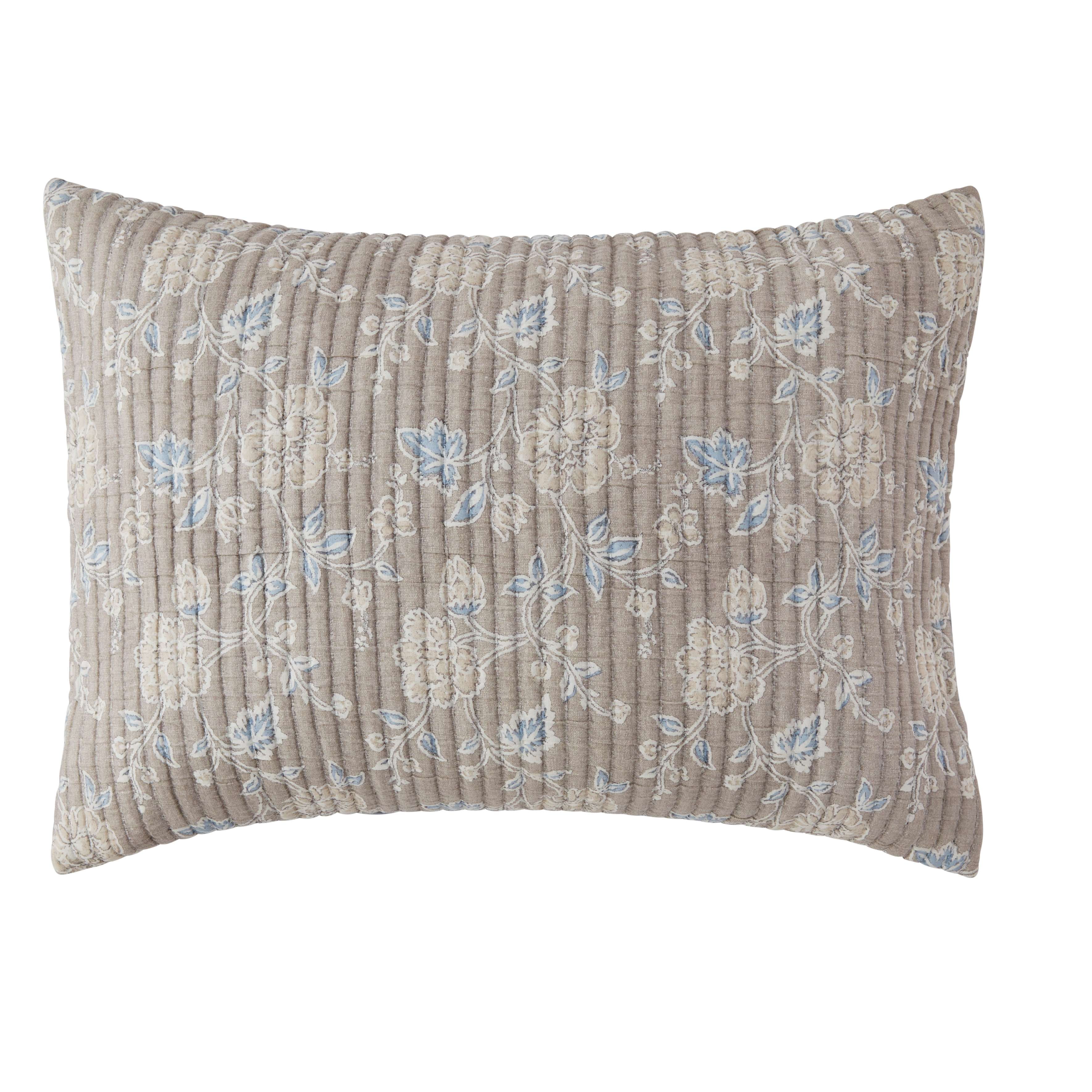 Mainstays King Pillow Sham - Beige Matelasse, Cotton-Rich Decorative Bed Sham, 2 Pack