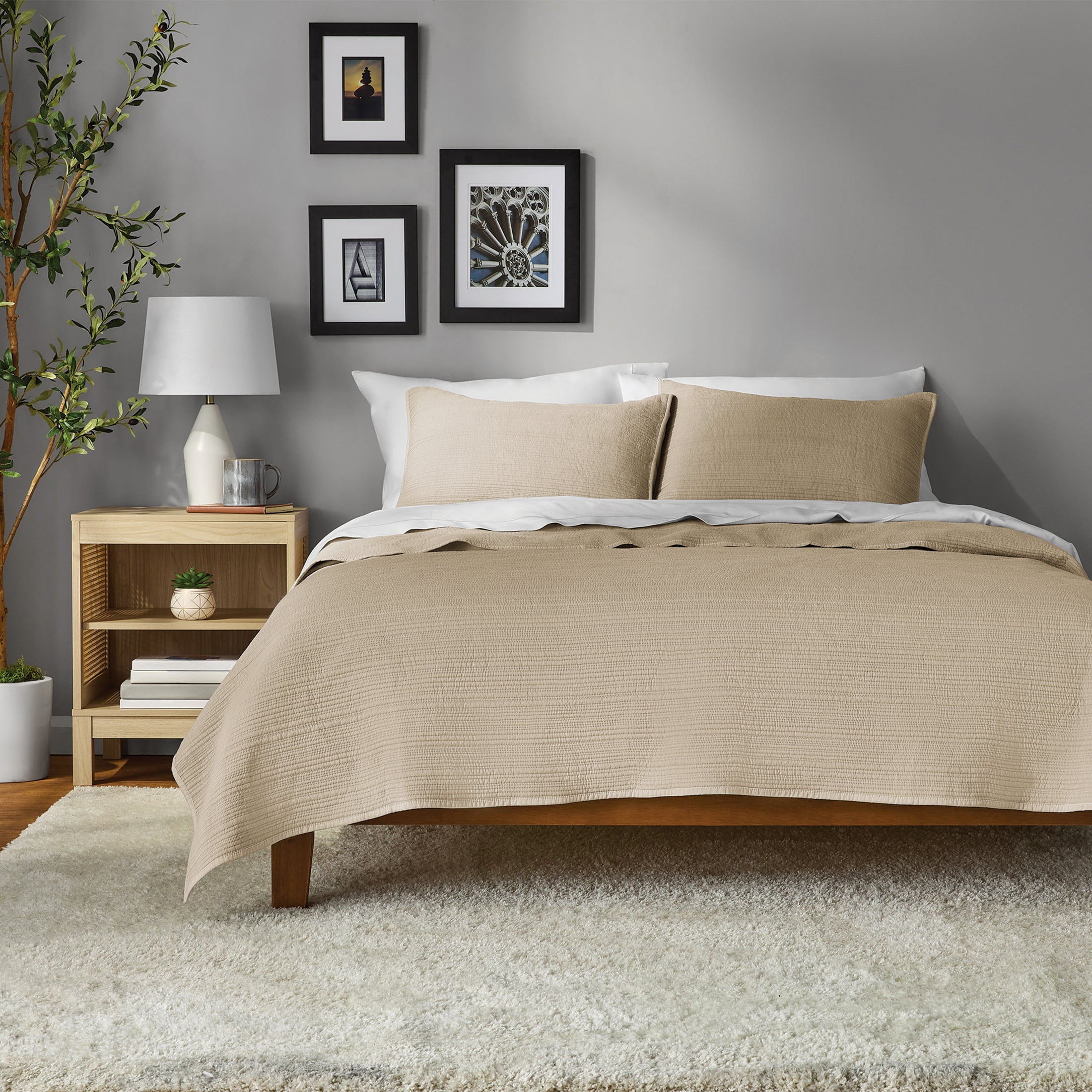 Set Di Lenzuola Matrimoniali Queen Size T300 – Righe Satinata In 100% Cotone Percalle