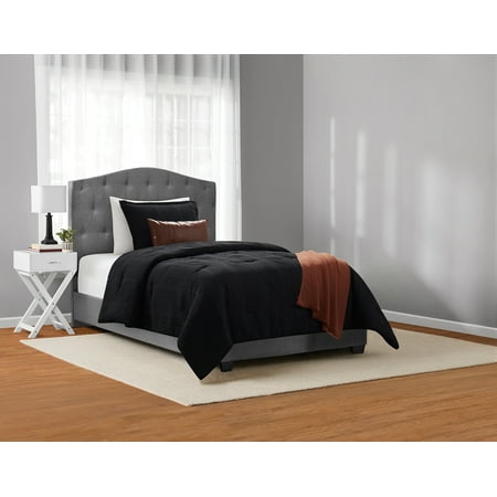Mainstays Geo 4-Piece Black Jacquard Comforter Set, Twin/Twin XL