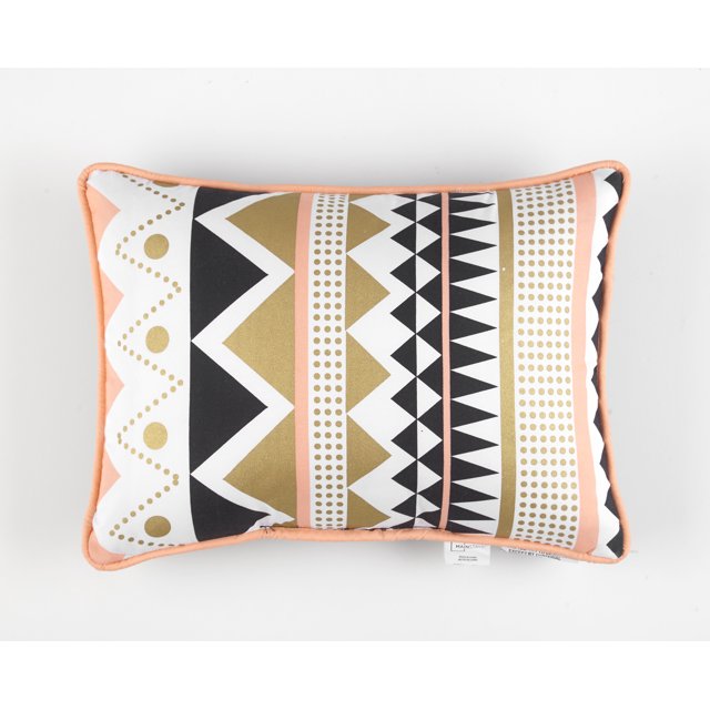 Mainstays Geo Gold Metallic Decorative Pillow