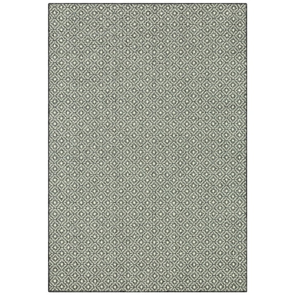 Mainstays Geometric Diamond Indoor Area Rug, Black Tonal, 5'x7', Skid-Resistant