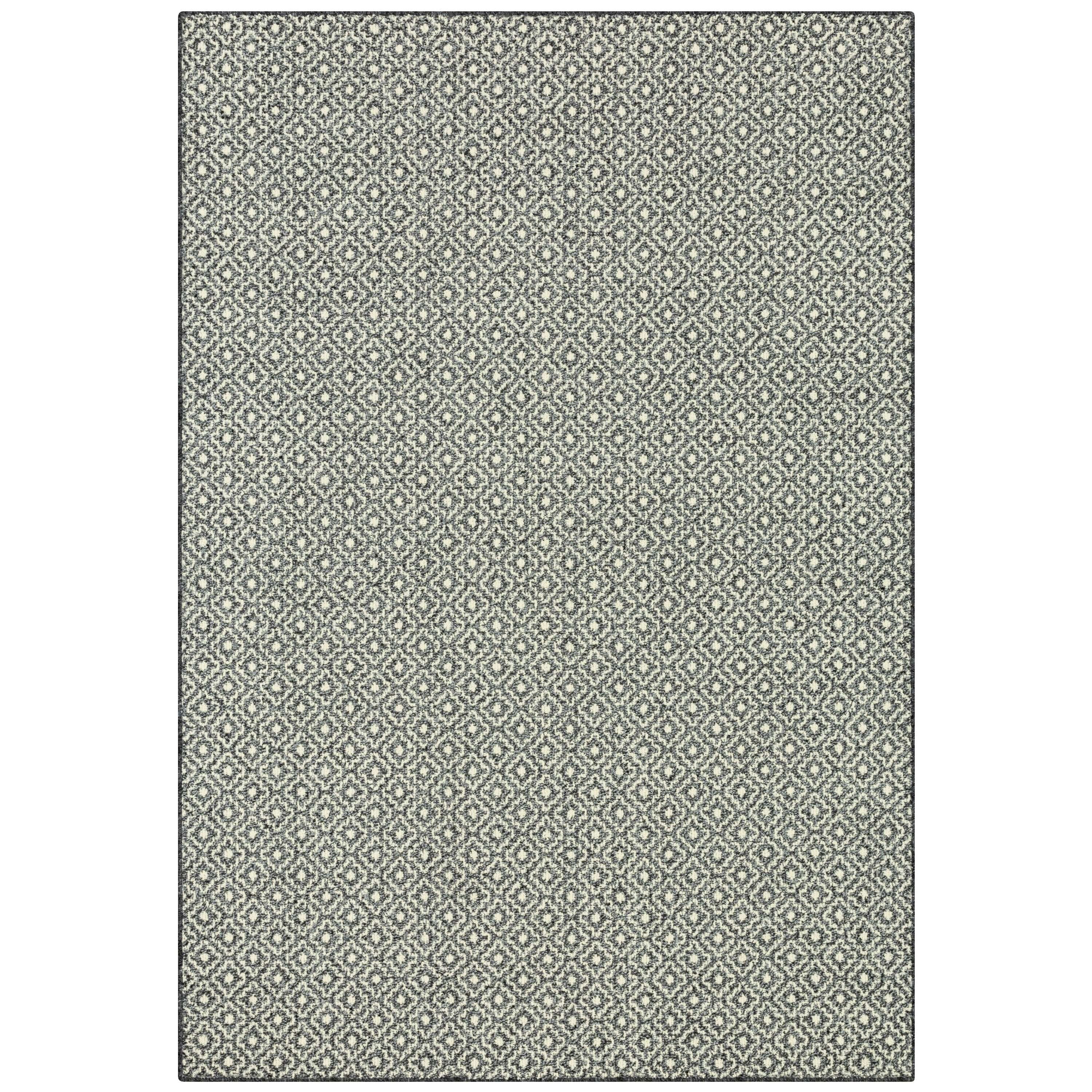 Mainstays Geometric Diamond Black Tonal Indoor Area Rug, 7'x10'