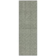 Mainstays Geometric Diamond Black Tonal Olefin Indoor Runner Rug, 1'8"x5', Skid-Resistant