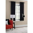 thumbnail image 1 of Mainstays Geometric Jacquard Light Filtering Rod Pocket Curtain Panel Pair, Set of 2, Black, 54 x 54, 1 of 4