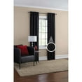 thumbnail image 1 of Mainstays Geometric Jacquard Light Filtering Rod Pocket Curtain Panel Pair, Set of 2, Black, 54 x 84, 1 of 7
