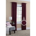 thumbnail image 1 of Mainstays Geometric Jacquard Light Filtering Rod Pocket Curtain Panel Pair, Set of 2, Burgundy, 54 x 63, 1 of 2