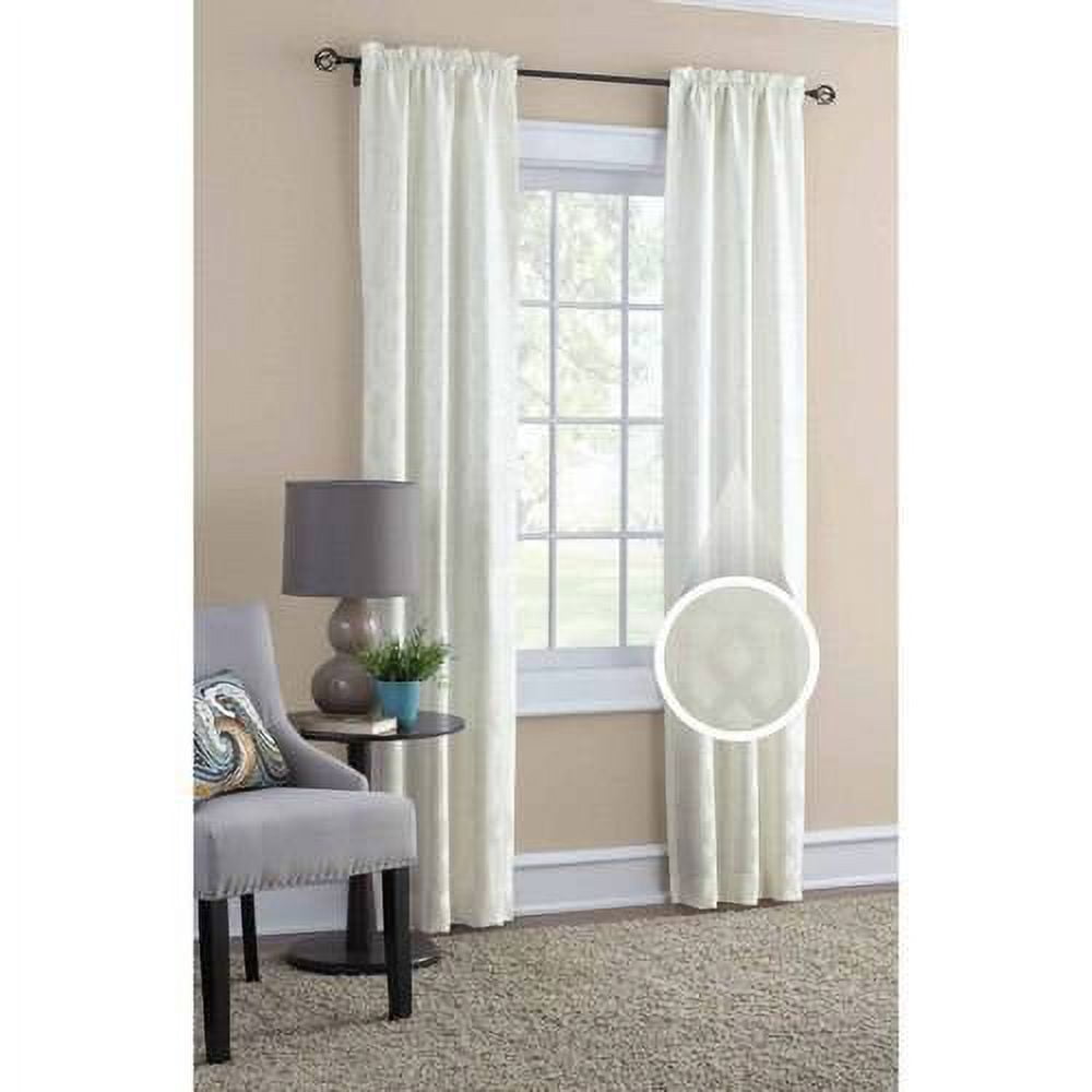 Mainstays Geometric Jacquard Window Curtain Panel, Set of 2